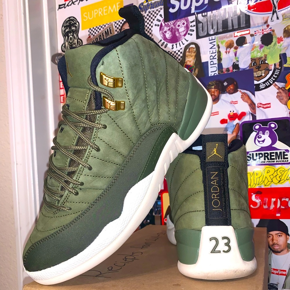 Nike Air Jordan XII 12 Retro CP3 Class of 2003 Chris Paul Size 8 Olive Green NDS